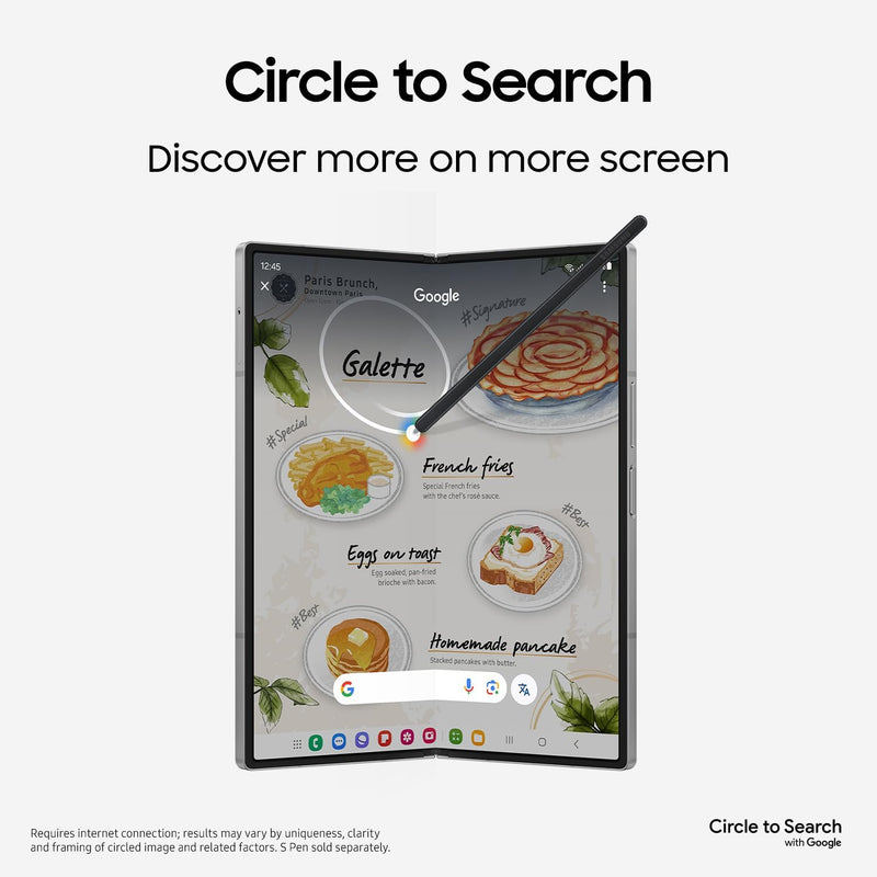 SAMSUNG Galaxy Z Fold6 5G AI Cell Phone, 256GB Dual Sim (eSim+Nano) Unlocked Android Smartphone, Circle to Search, Handsfree Live Interpreter, AI Photo Edits, Korean Sim Free Version