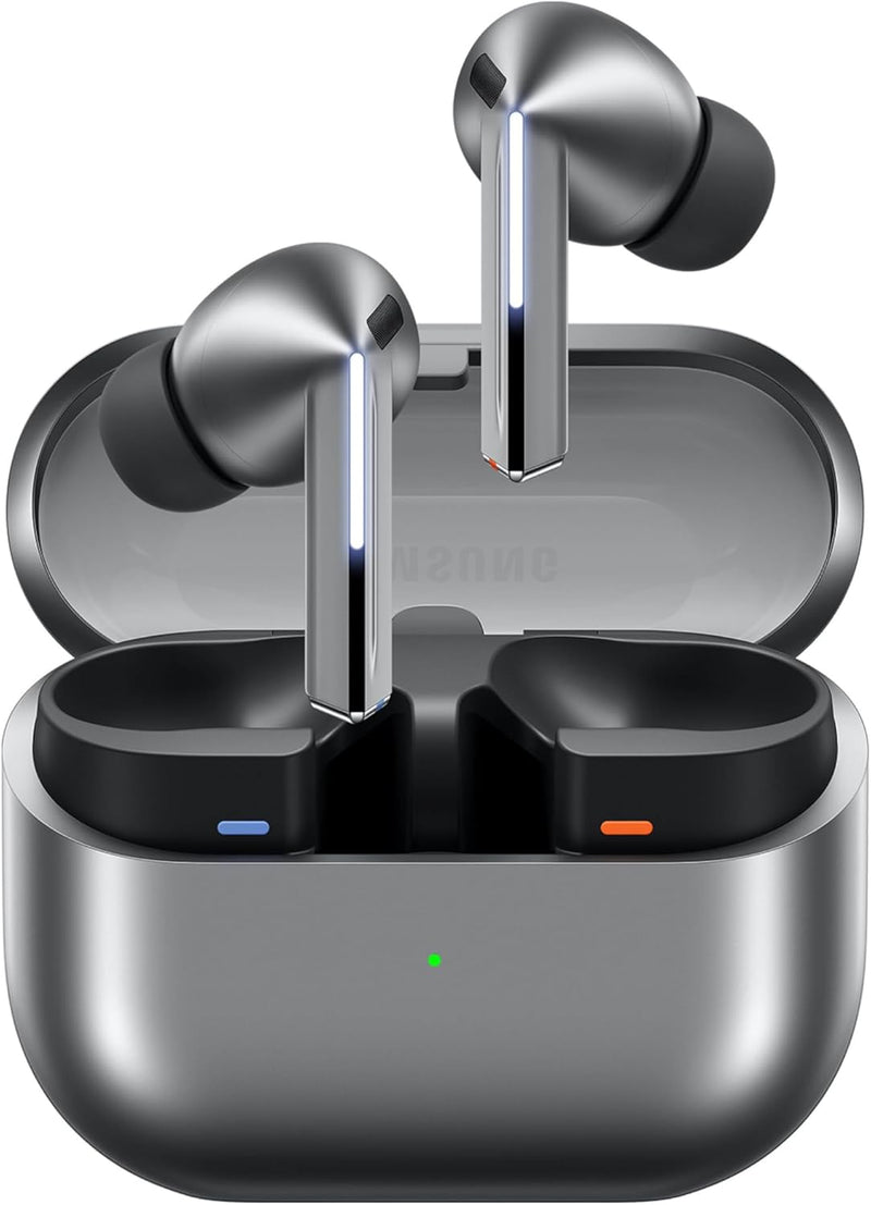 SAMSUNG Galaxy Buds 3 Pro AI True Wireless Bluetooth Earbuds, Noise Cancelling, Sound Optimization, Real-Time Interpreter, Redesigned Comfort Fit, Silver [Korean Version Seller 1yr Warranty]